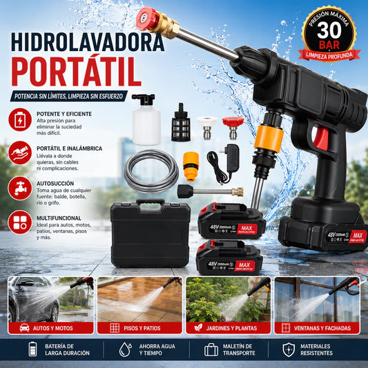 HIDROLAVADORA RECARGABLE PORTATIL
