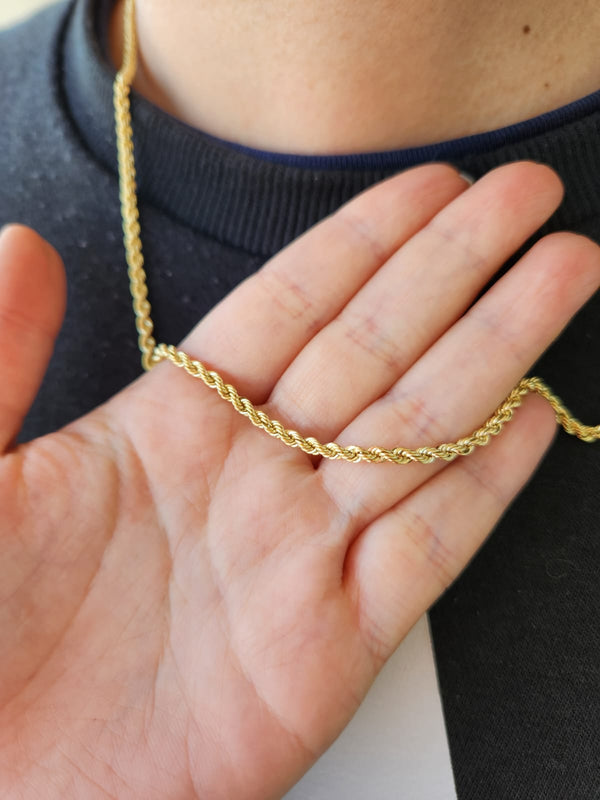 Cadena Lasso Oro Laminado 18k