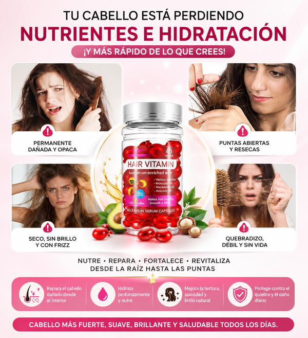 Hair Vitamin™ Sérum Capsular Hidratante Con Aceite