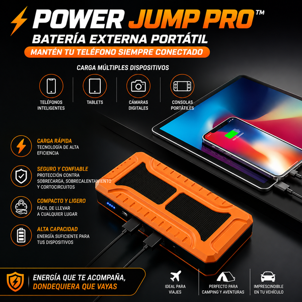 POWER JUMP PRO™ Arrancador Compacto Portátil Pro